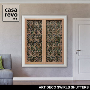 ART DECO SWIRLS MDF Window Shutters by CASAREVO