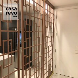 Copper painted MDF room dividers by CASAREVO
