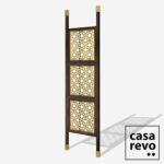 DWELL Gold Walnut Frame 3 panel room partition