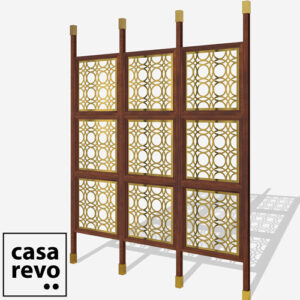 MAINE Gold Sapele frame 9 panel room partition