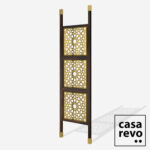 SPARK ARABIC GOLD 3 panel Walnut stain room partition