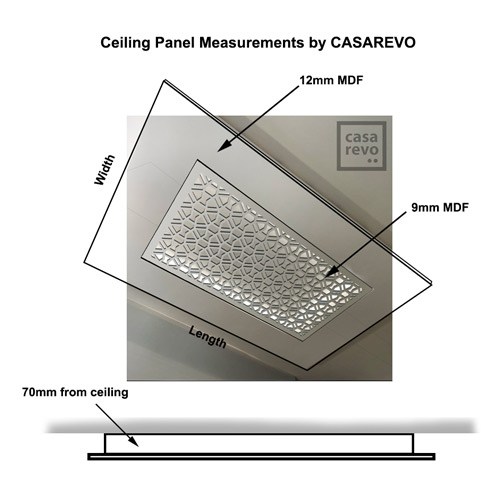 Ceiling panel sizes by CASAREVO