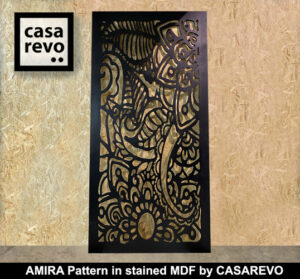 Black MDF fretwork AMIRA pattern by CASAREVO