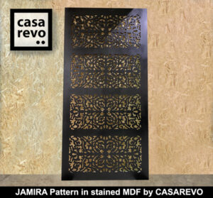 Black MDF fretwork JAMIRA pattern