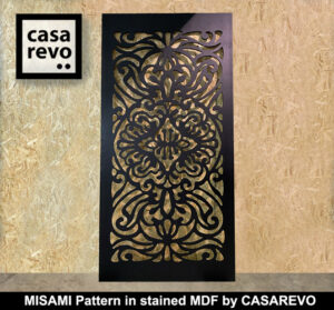 Black MDF fretwork MISAMI pattern