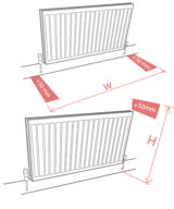 Measuring floor mounted bespoke radiator covers